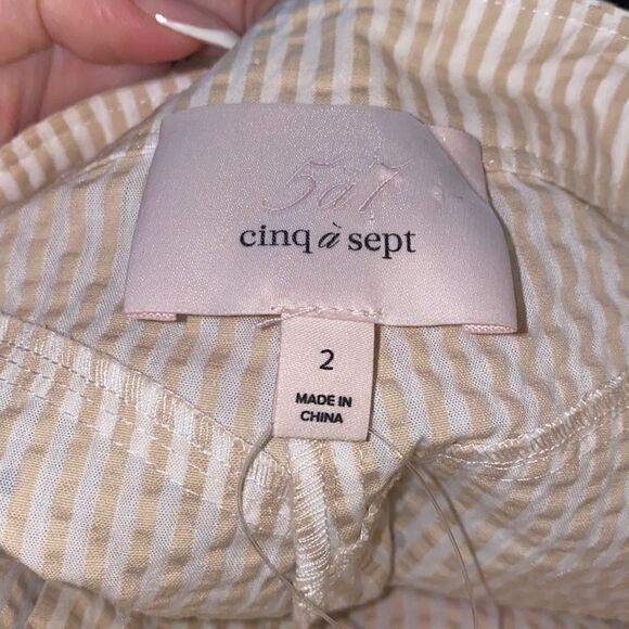 Cinq à Sept NWT RHINESTONE DITSY NEEMA SHORT In White/Plaster Size 2 - Picture 11 of 13